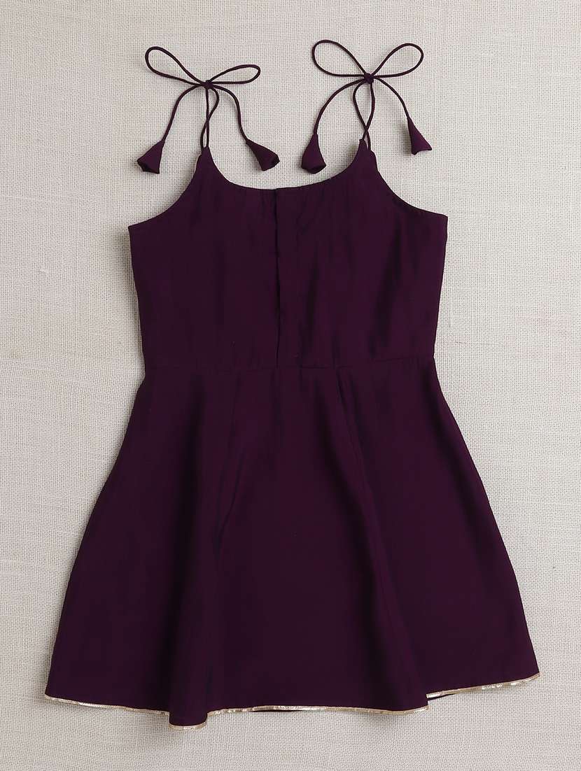 girls purple polyester a-line dress - 22458148 -  Standard Image - 1