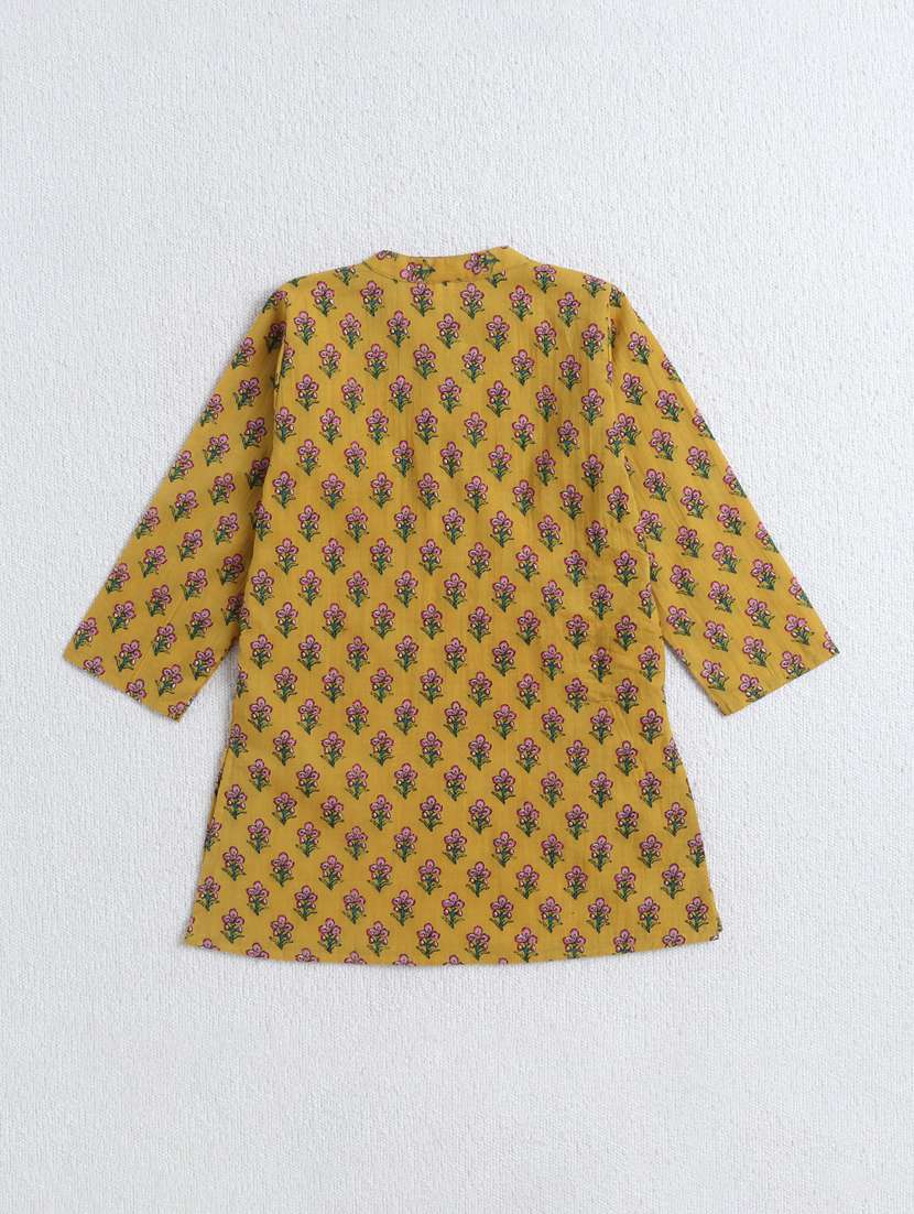 boys yellow cotton kurta sets kurtas & kurta set - 22458215 -  Standard Image - 1