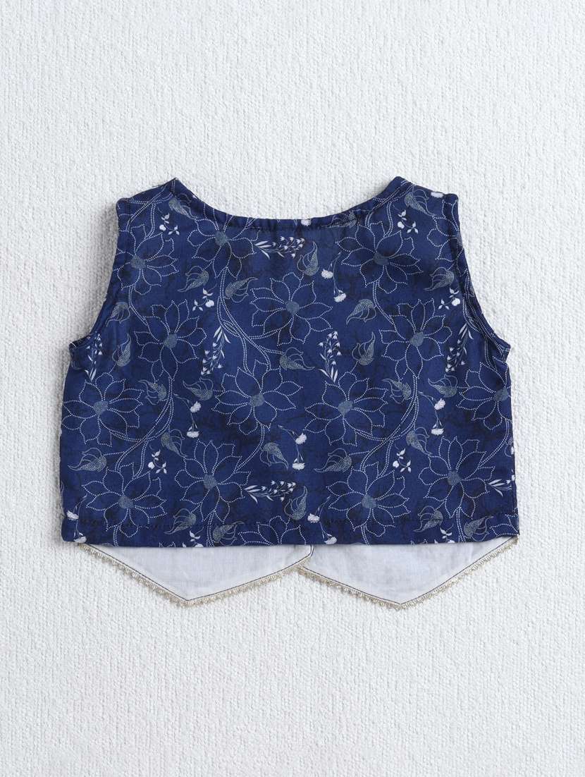 navy blue polyester aline kurta - 22458253 -  Standard Image - 1