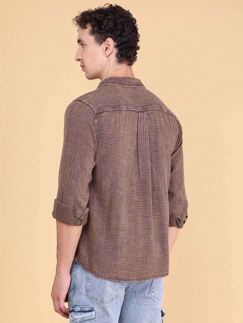 Men Textured Long Sleeve Regular Fit Casual Shirt - 22458397 -  Standard Image - 4