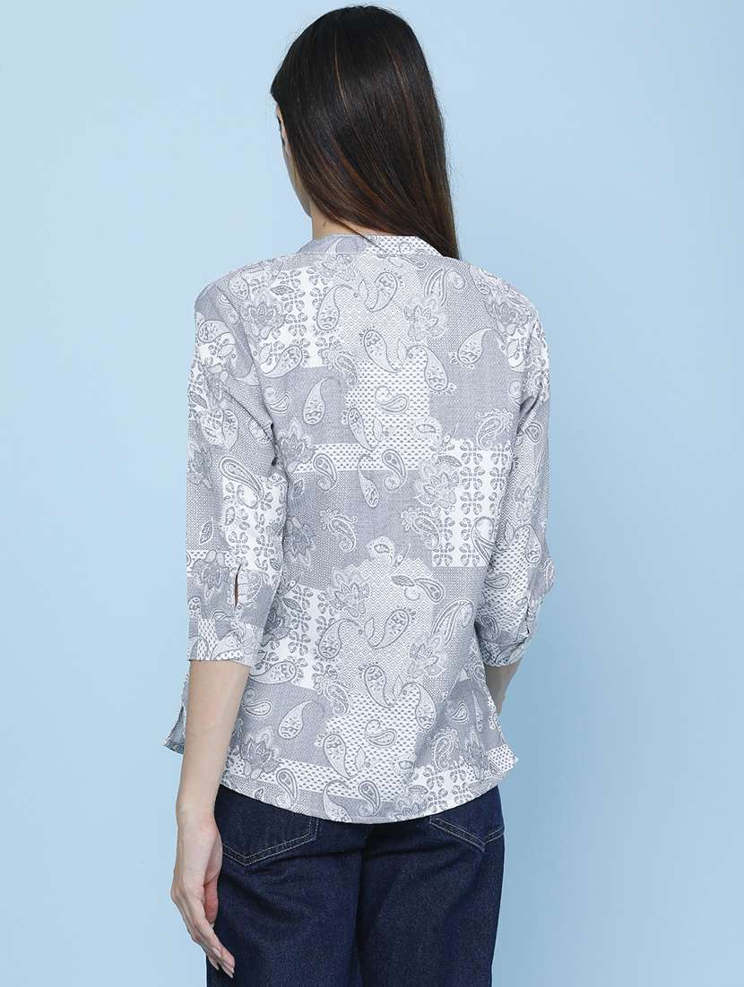 Women Printed Three Quarter Sleeves Regular Top - 22458472 -  Standard Image - 4