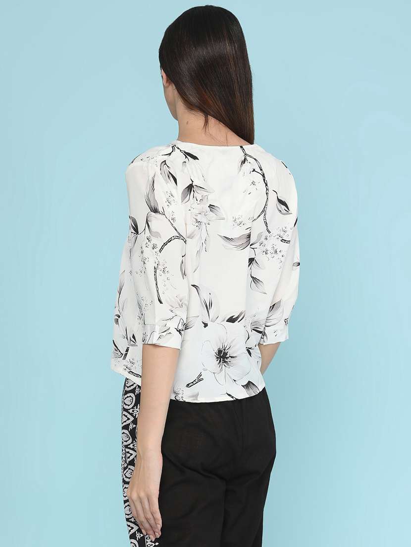 Women Printed Three Quarter Sleeves Regular Top - 22458474 -  Standard Image - 4