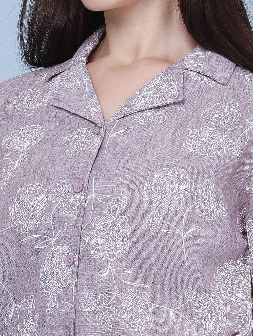 women printed collared regular shirt - 22458475 -  Standard Image - 1