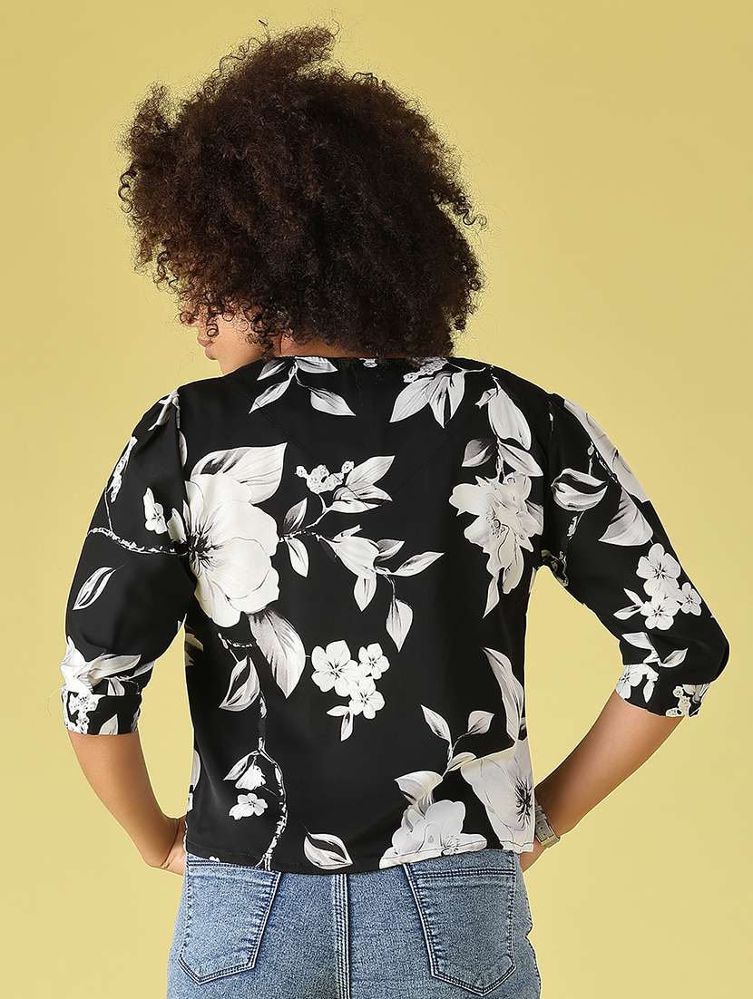 Women Printed Three Quarter Sleeves Regular Top - 22458492 -  Standard Image - 4