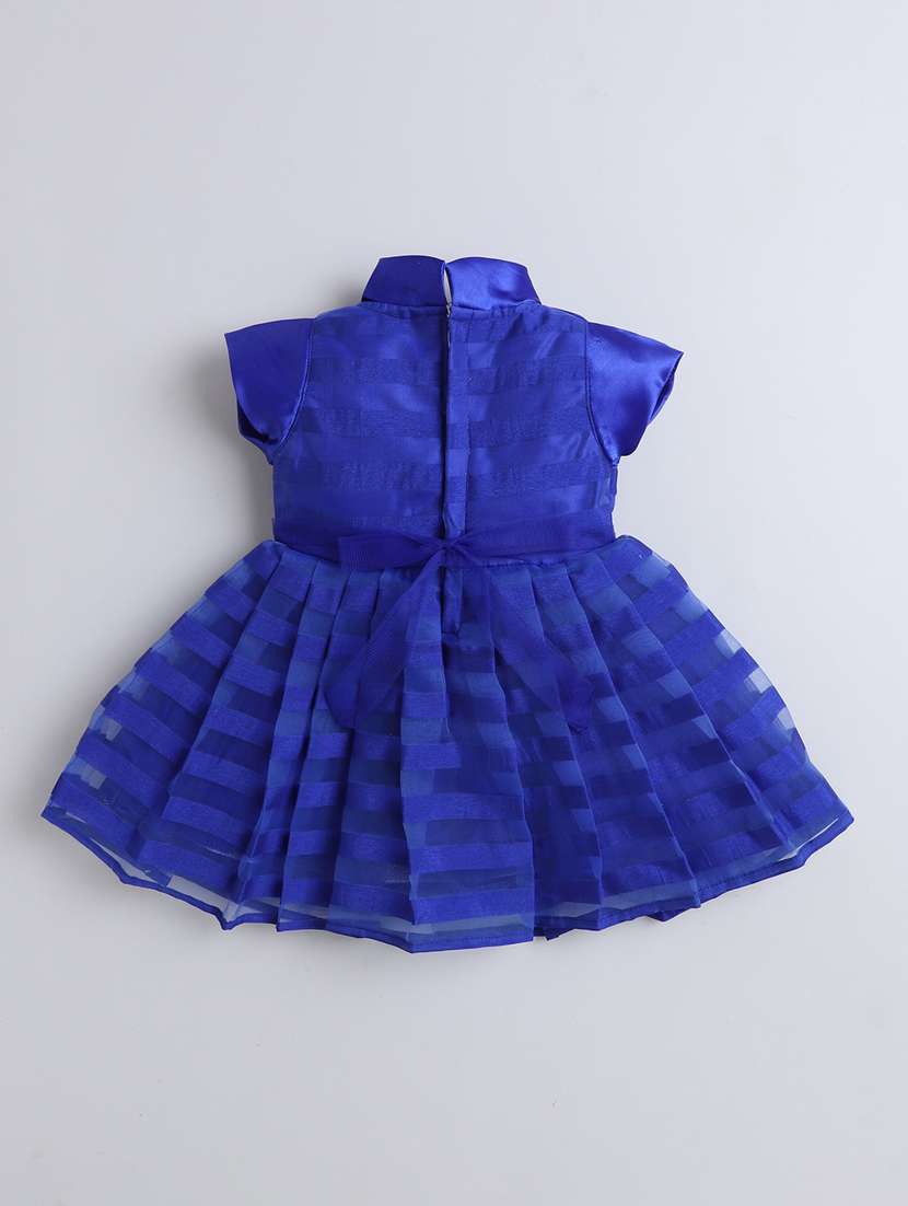 girls blue polyester frock - 22458664 -  Standard Image - 1
