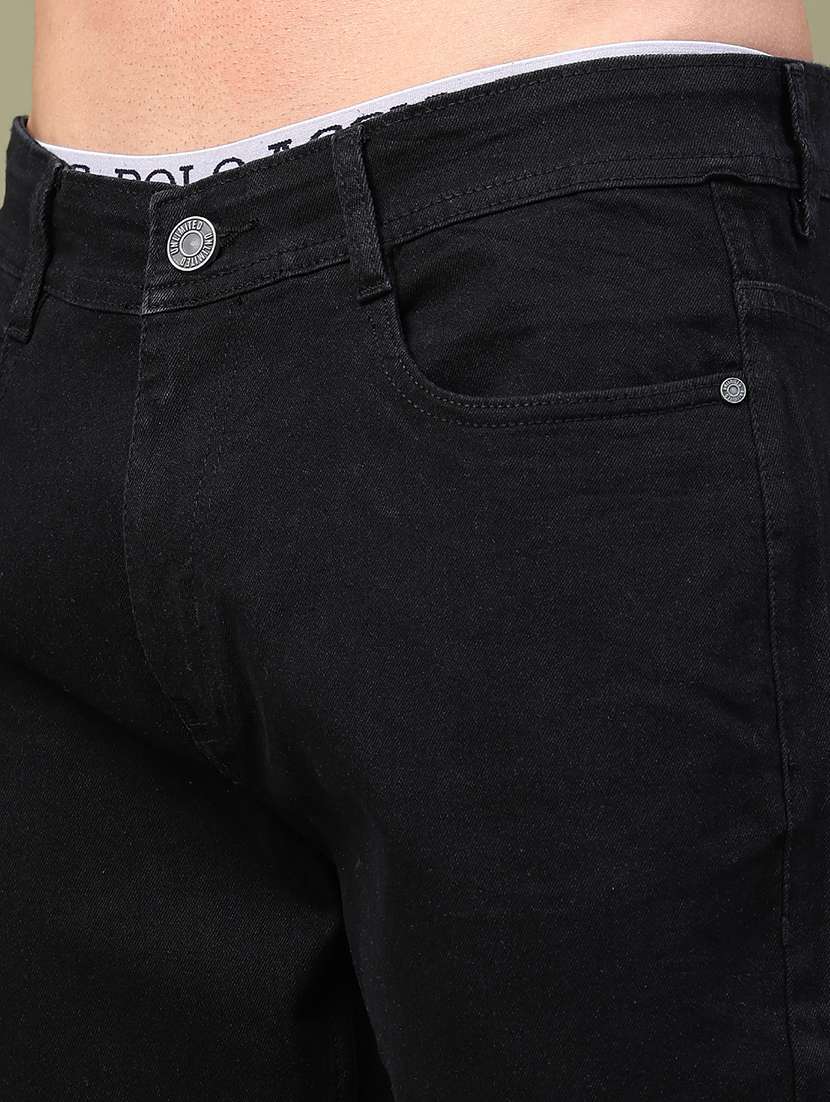 men plain mid rise full length straight jeans - 22458814 -  Standard Image - 1