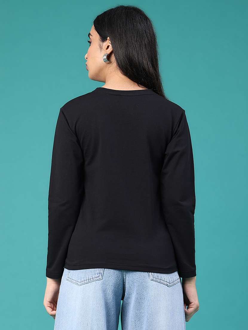 Women Printed Long Sleeves Regular Fit T-shirt - 22459162 -  Standard Image - 4