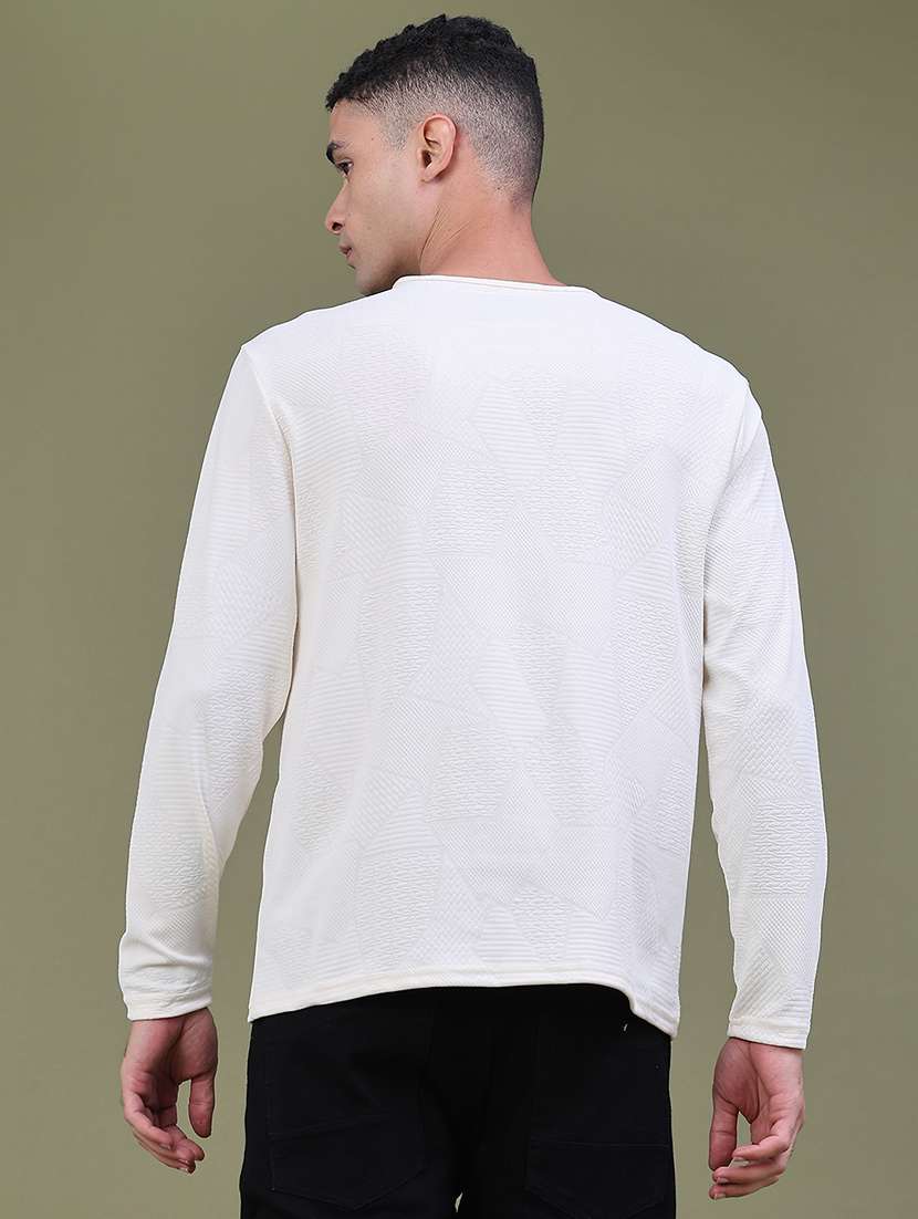 Men Textured Long Sleeve Regular Fit T-shirt - 22459376 -  Standard Image - 4