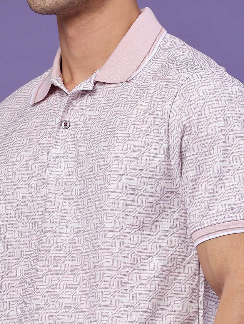 Men Printed Short Sleeve Regular Fit Polo T-shirt - 22459678 -  Standard Image - 1