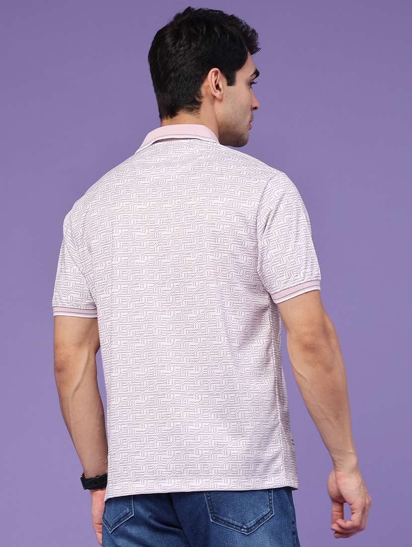 Men Printed Short Sleeve Regular Fit Polo T-shirt - 22459678 -  Standard Image - 4