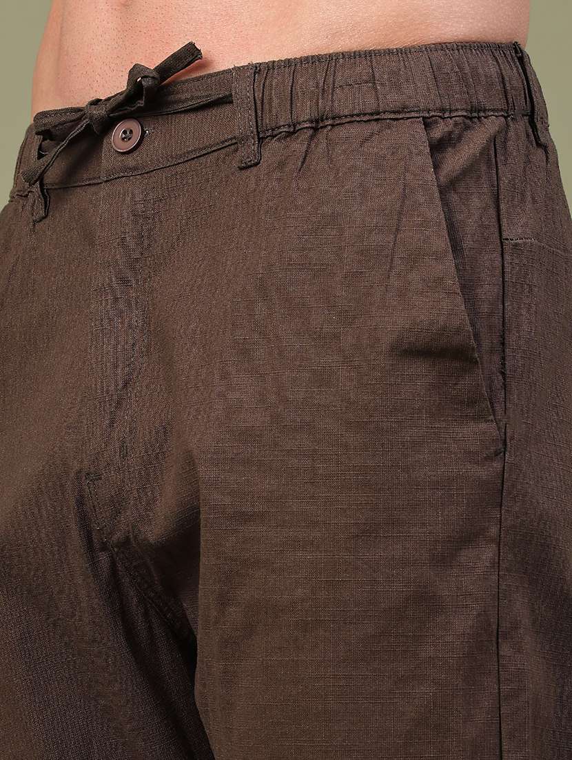 men textured mid rise flat front trouser - 22459842 -  Standard Image - 1