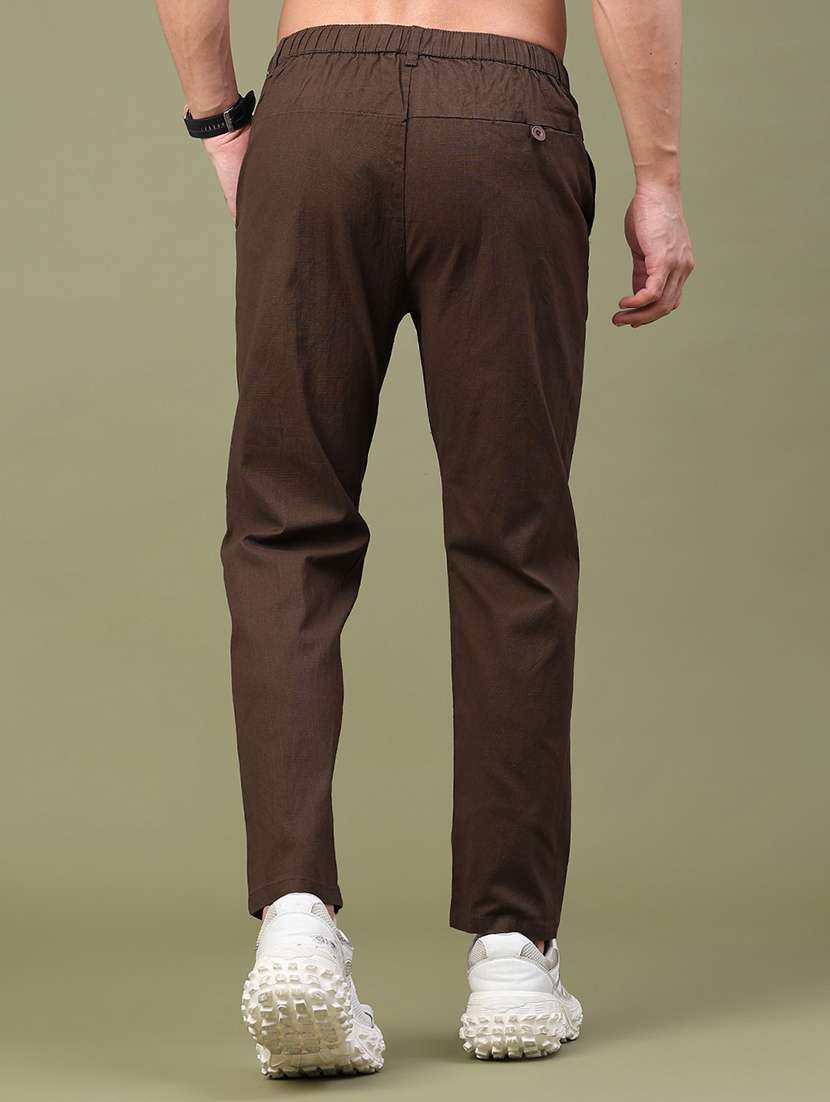 men textured mid rise flat front trouser - 22459842 -  Standard Image - 4