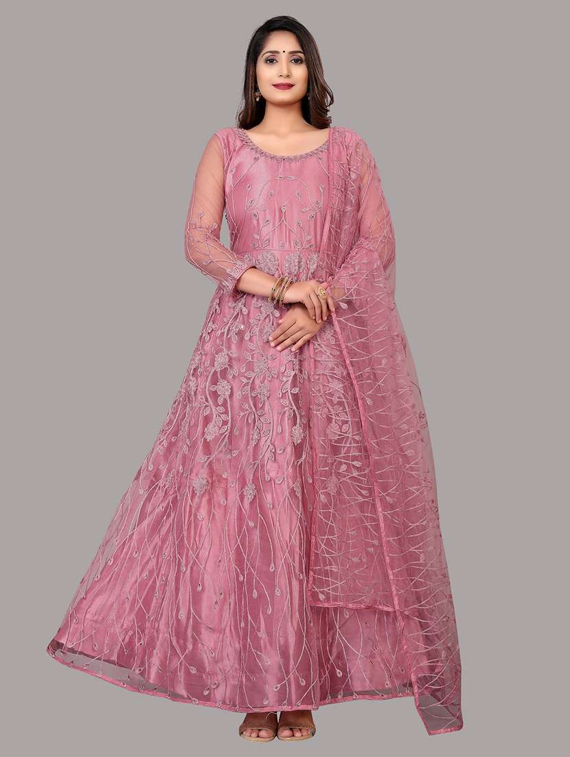 women solid with work semi stitched suit set - 22459926 -  Standard Image - 1