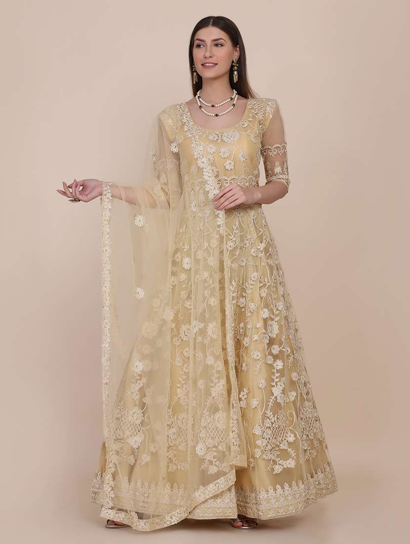 women solid with work unstitched suit