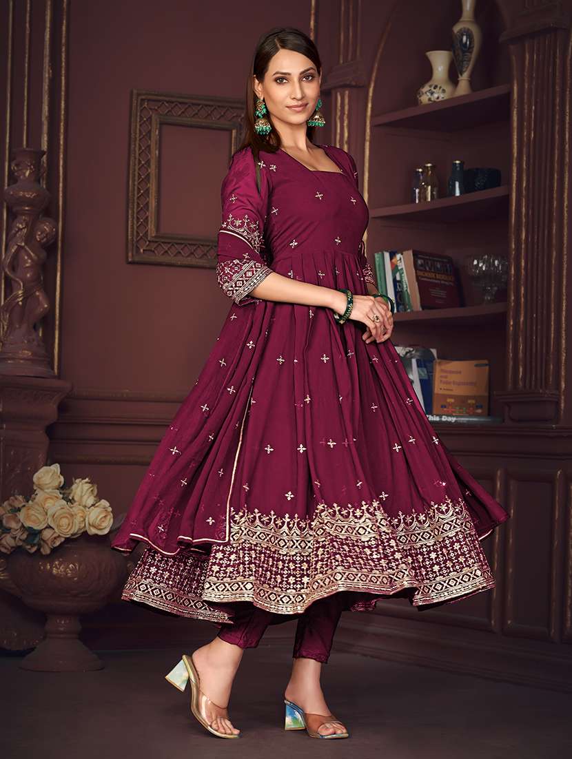 women solid with work unstitched suit - 22459984 -  Standard Image - 1