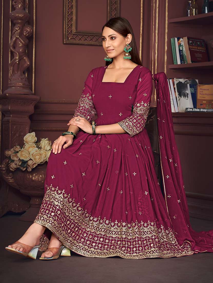 women solid with work unstitched suit - 22459984 -  Standard Image - 4