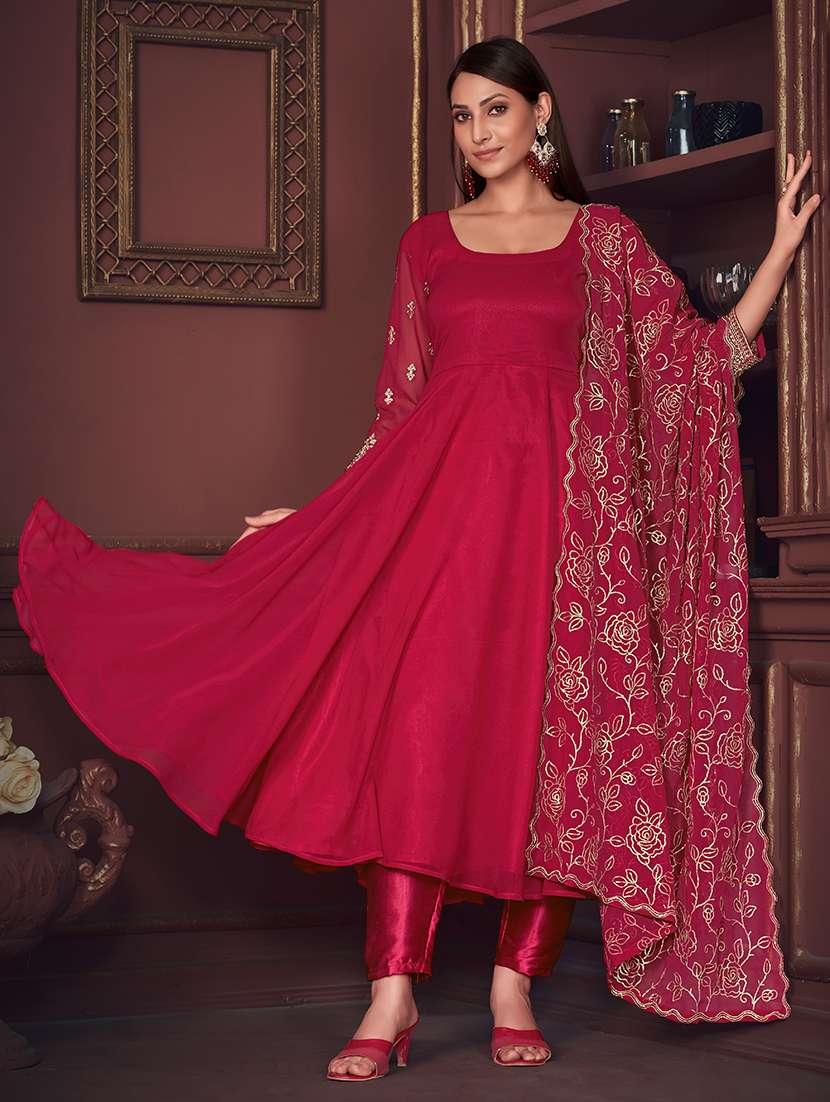 women solid with work unstitched suit - 22459990 -  Standard Image - 1