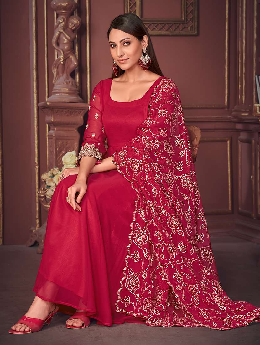 women solid with work unstitched suit - 22459990 -  Standard Image - 4