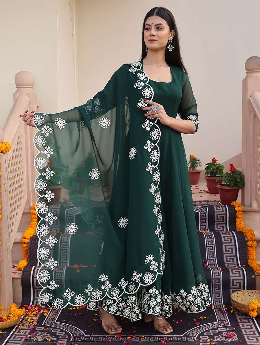 women solid with work unstitched suit - 22459994 -  Standard Image - 1