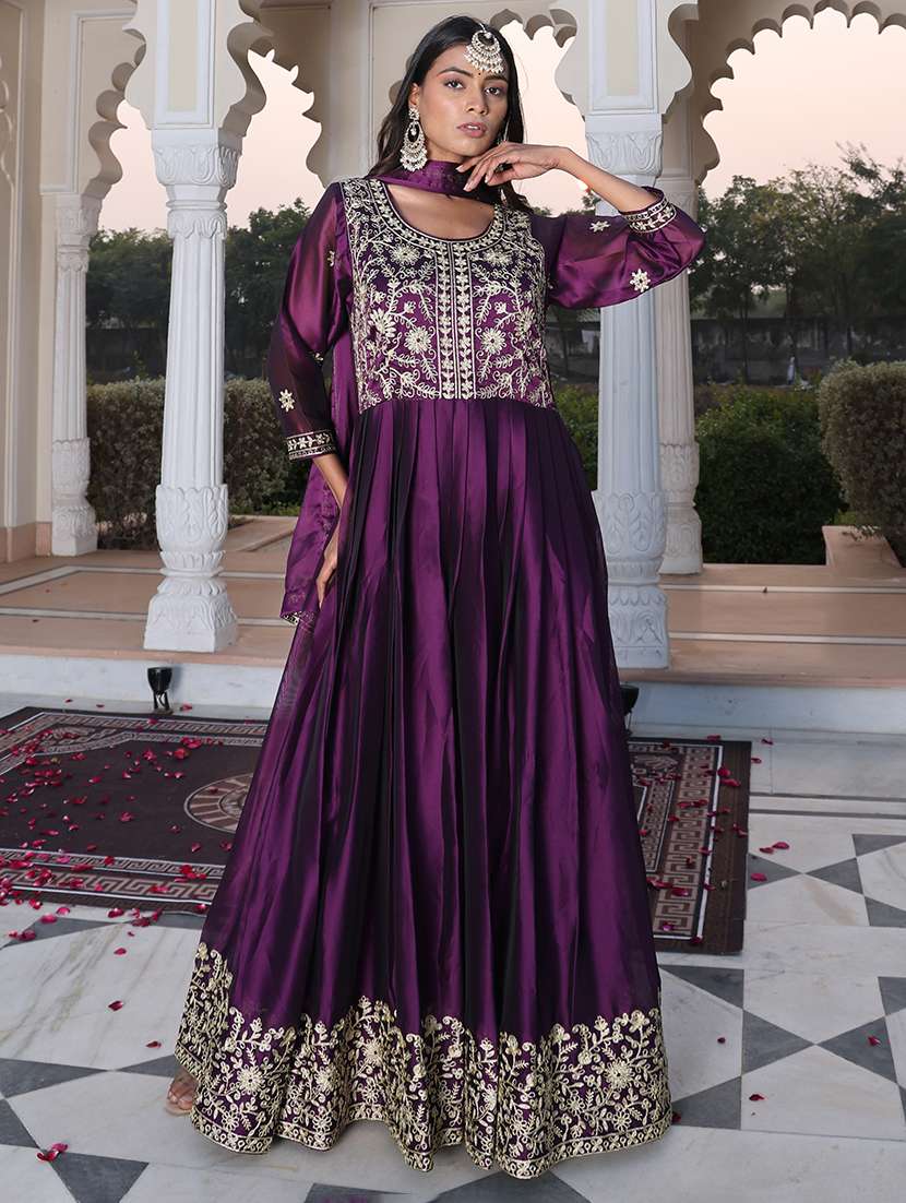 women solid with work unstitched suit - 22460006 -  Standard Image - 1