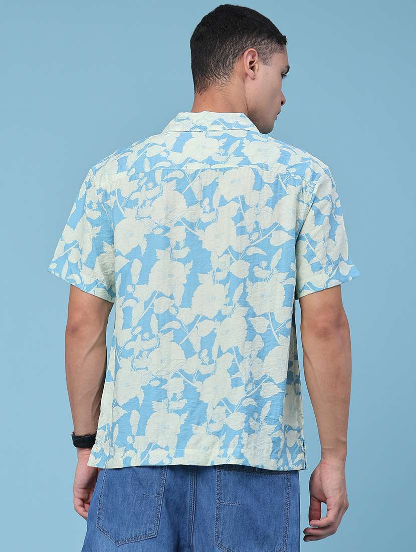 men printed short sleeve loose fit casual shirt - 22460172 -  Standard Image - 4