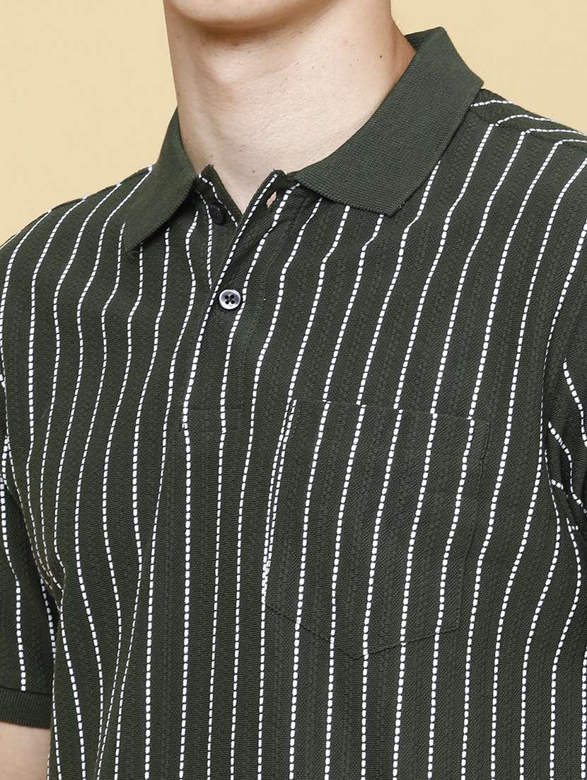men self design short sleeves regular fit polo t-shirt - 22460206 -  Standard Image - 1