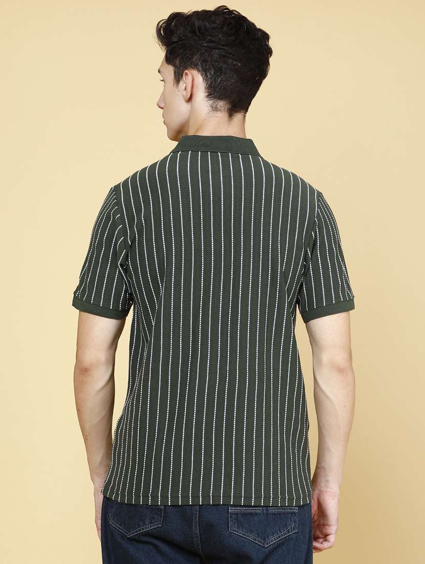 men self design short sleeves regular fit polo t-shirt - 22460206 -  Standard Image - 4