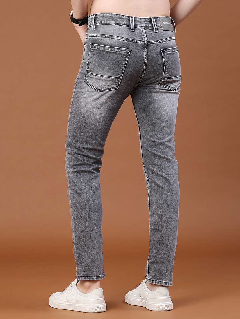 Men Washed Mid Rise Full Length Skinny Fit Jeans - 22460216 -  Standard Image - 4