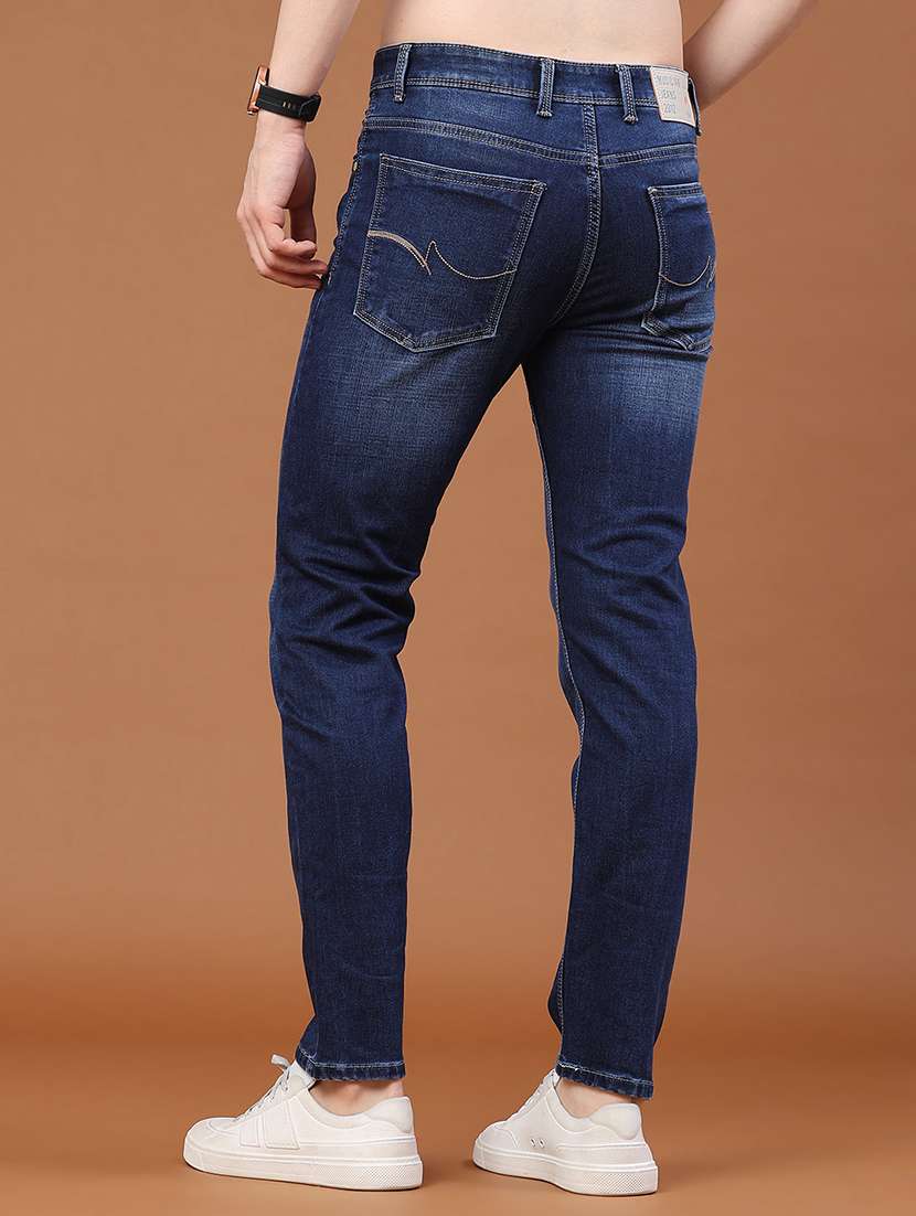 men washed mid rise full length skinny fit jeans - 22460219 -  Standard Image - 4