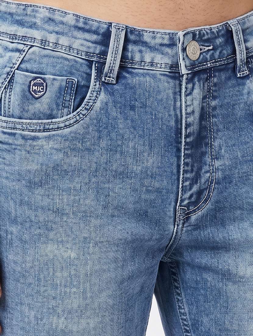Men Washed Mid Rise Slim Fit Jeans - 22460220 -  Standard Image - 1