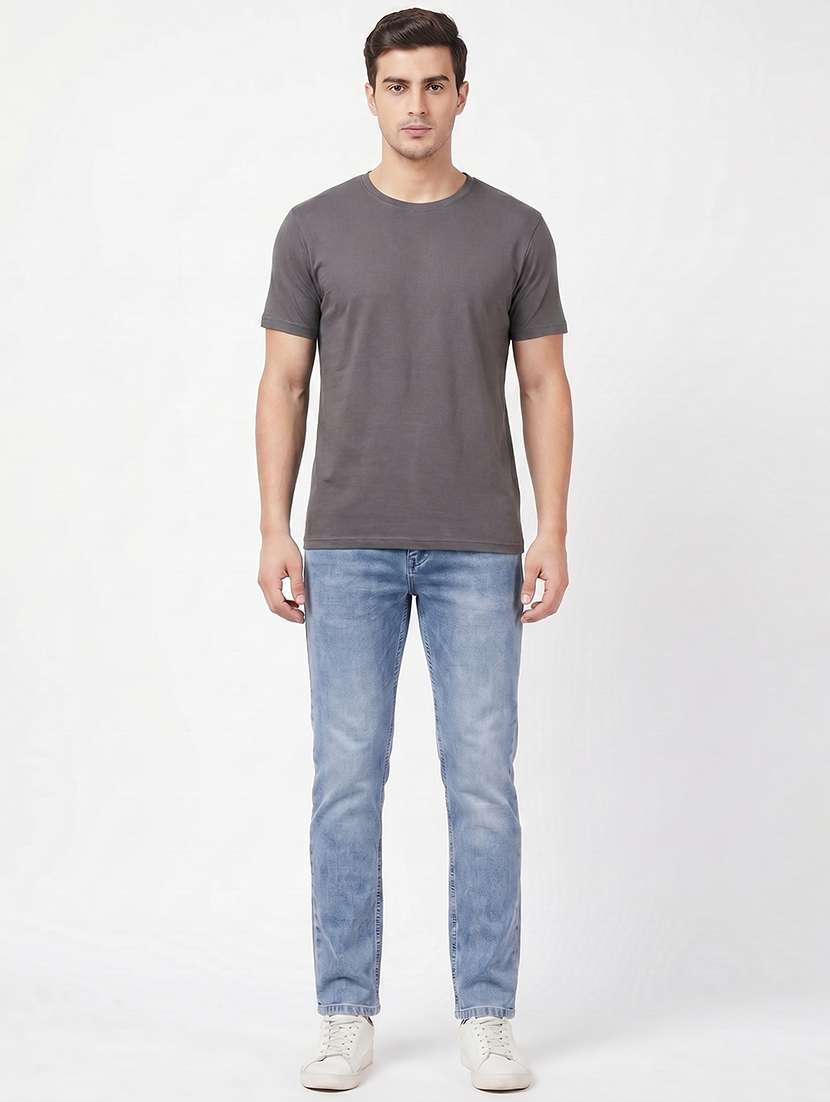 Men Washed Mid Rise Slim Fit Jeans - 22460220 -  Standard Image - 4