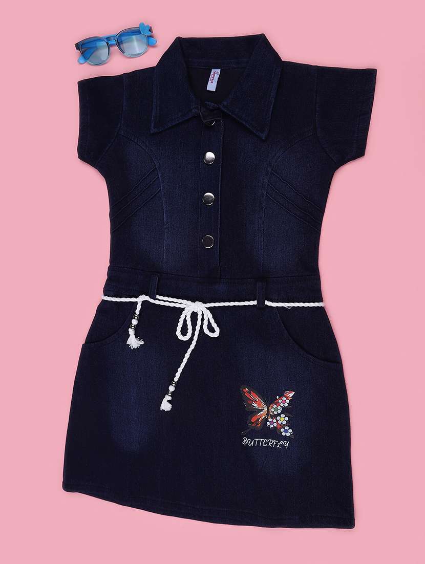 girls printed short sleeves a-line dress - 22460488 -  Standard Image - 1