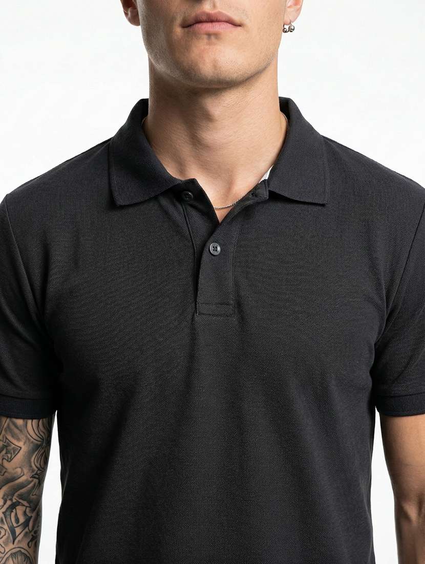 men solid short sleeve regular fit polo t-shirt - 22460543 -  Standard Image - 1
