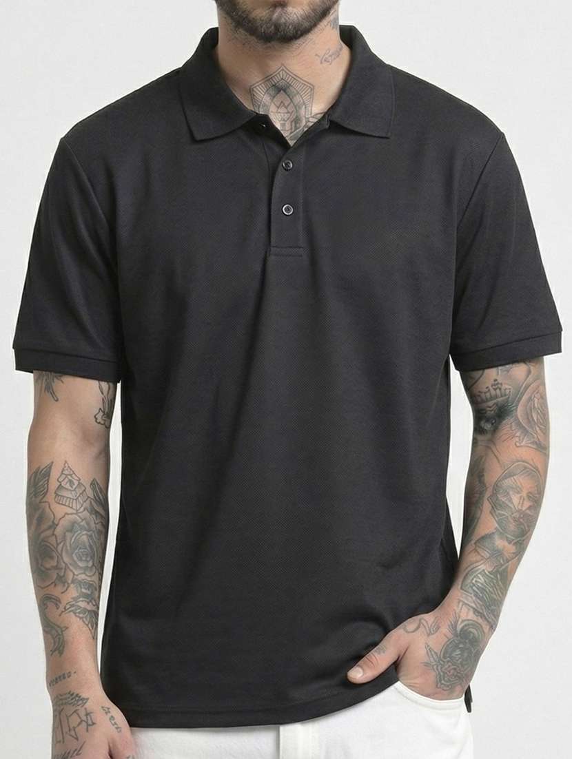men solid short sleeve regular fit polo t-shirt - 22460543 -  Standard Image - 4
