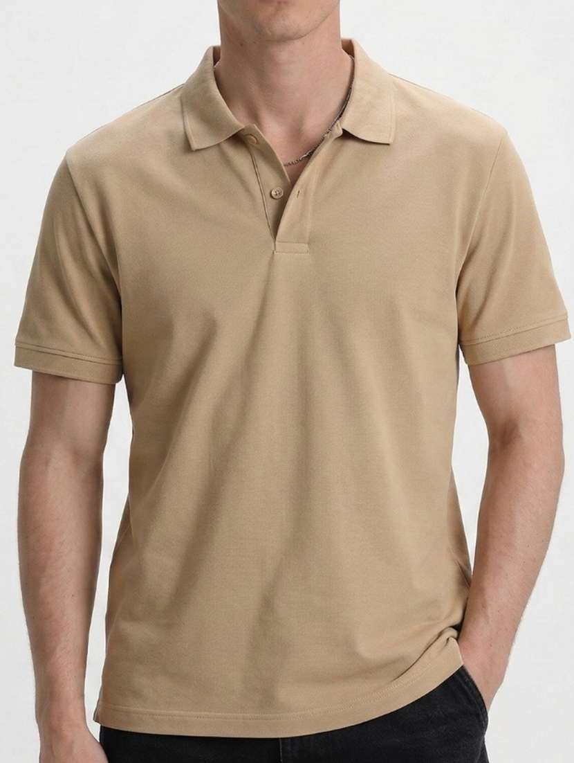 men solid short sleeve regular fit polo t-shirt - 22460545 -  Standard Image - 4