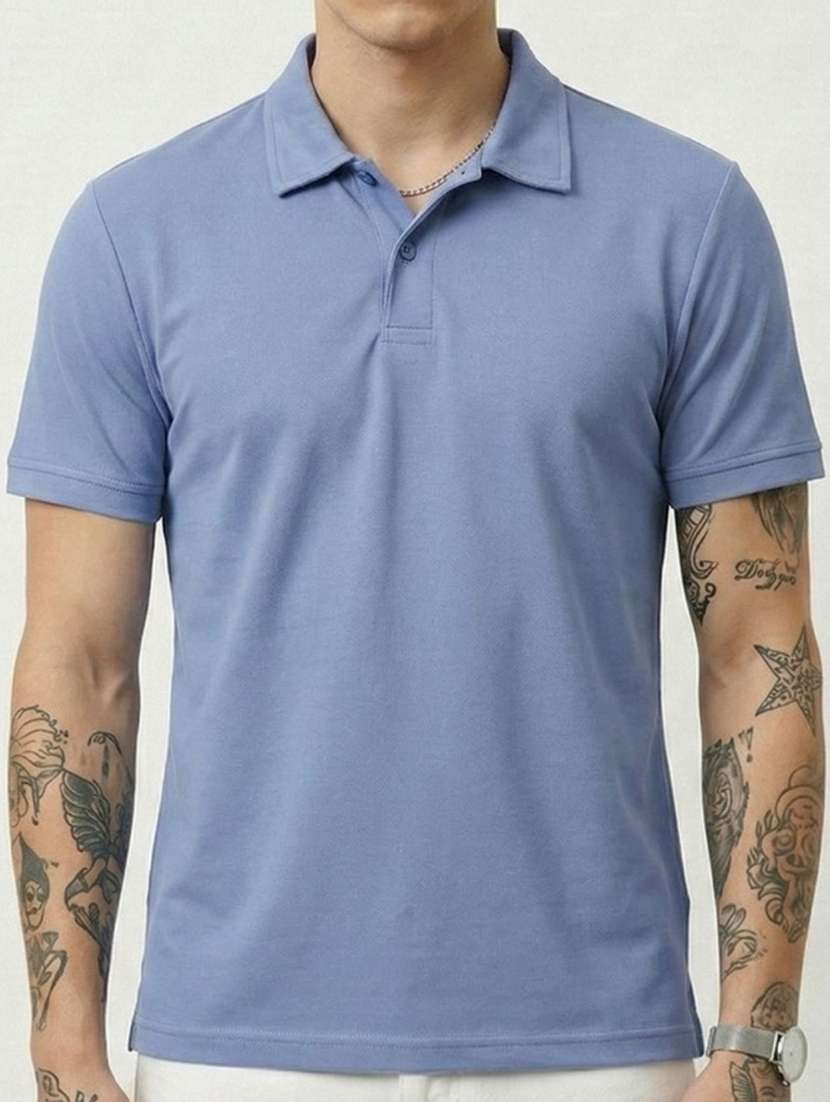 men solid short sleeve regular fit polo t-shirt - 22460547 -  Standard Image - 4