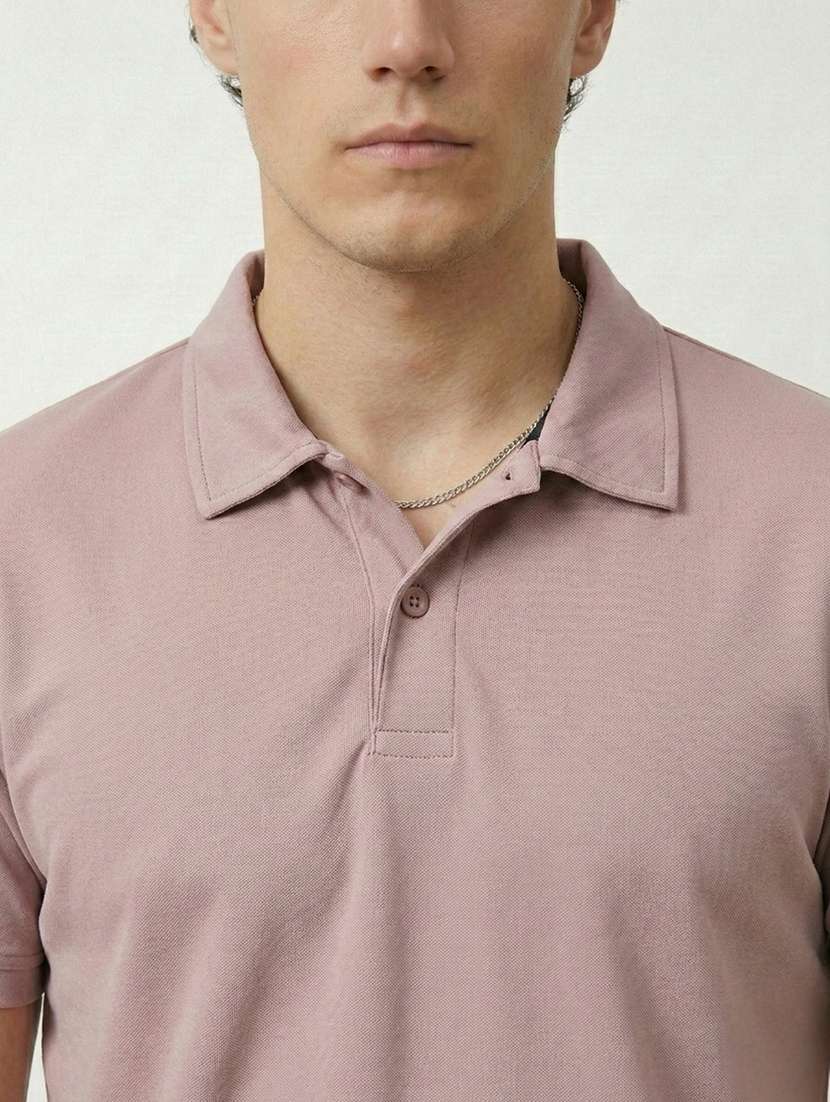 men solid short sleeve regular fit polo t-shirt - 22460550 -  Standard Image - 1