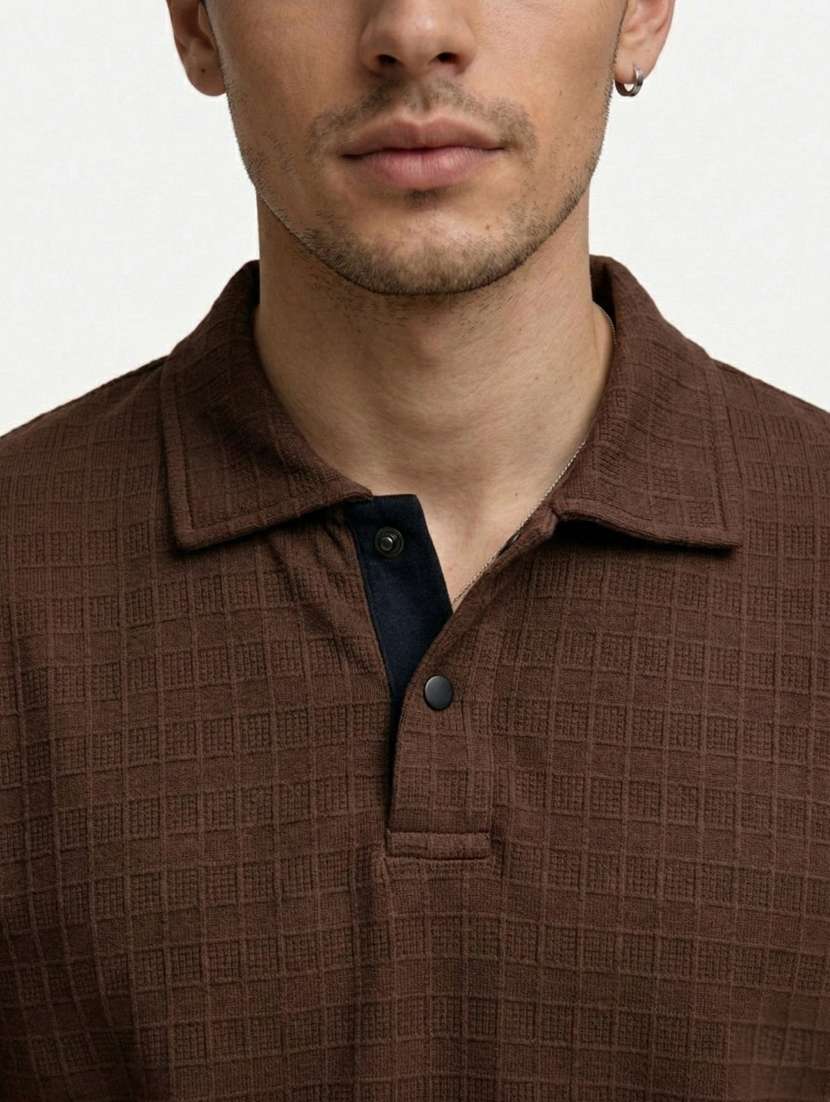men self design short sleeve regular fit polo t-shirt - 22460569 -  Standard Image - 4