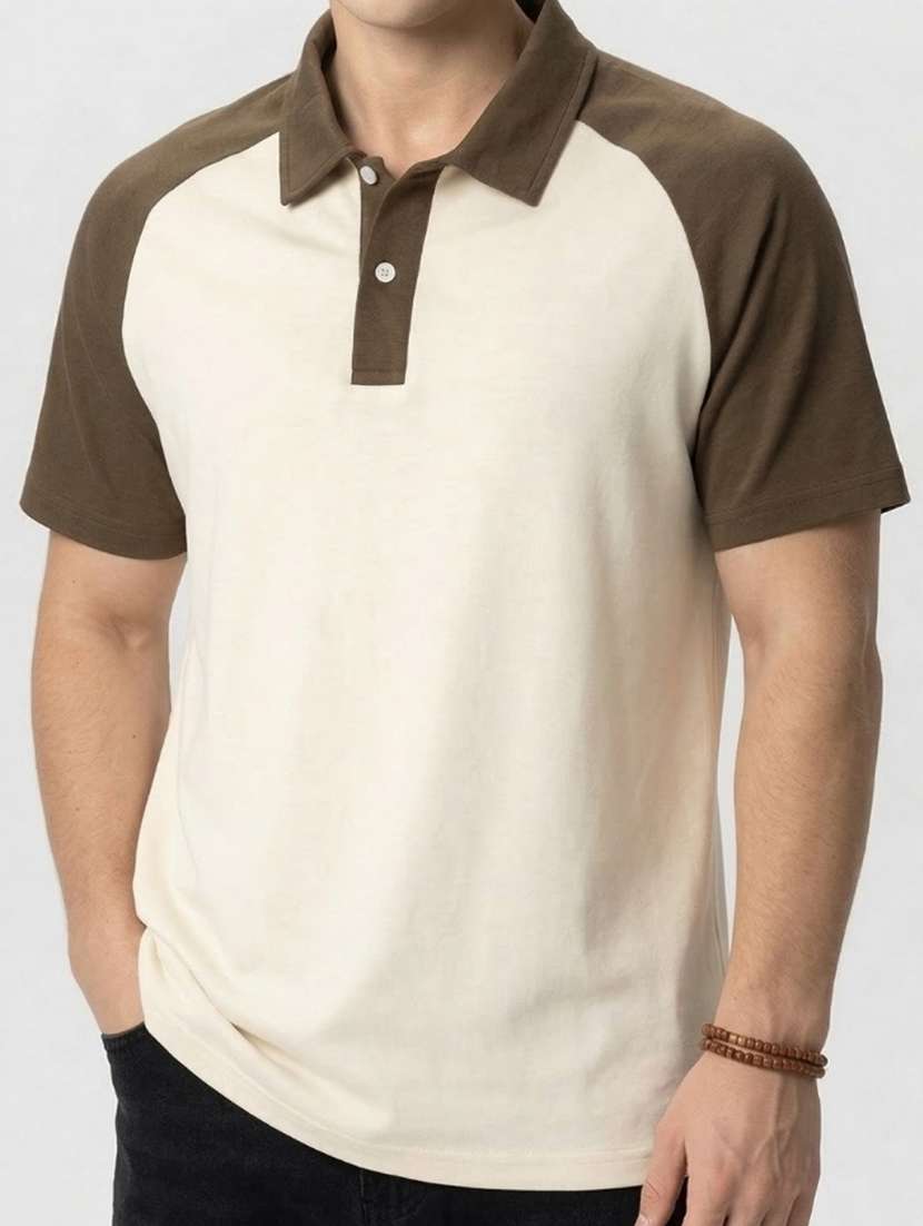 men color block short sleeve regular fit polo t-shirt - 22460581 -  Standard Image - 4