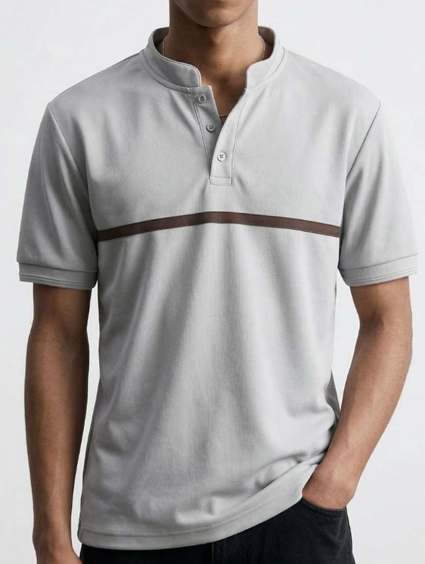men solid short sleeve regular fit t-shirt - 22460599 -  Standard Image - 4