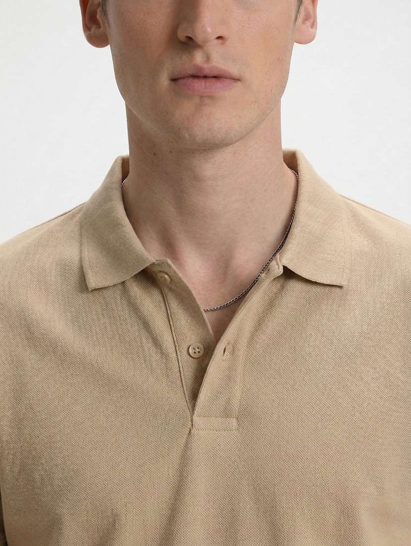 men solid short sleeve regular fit polo t-shirt - 22460625 -  Standard Image - 1