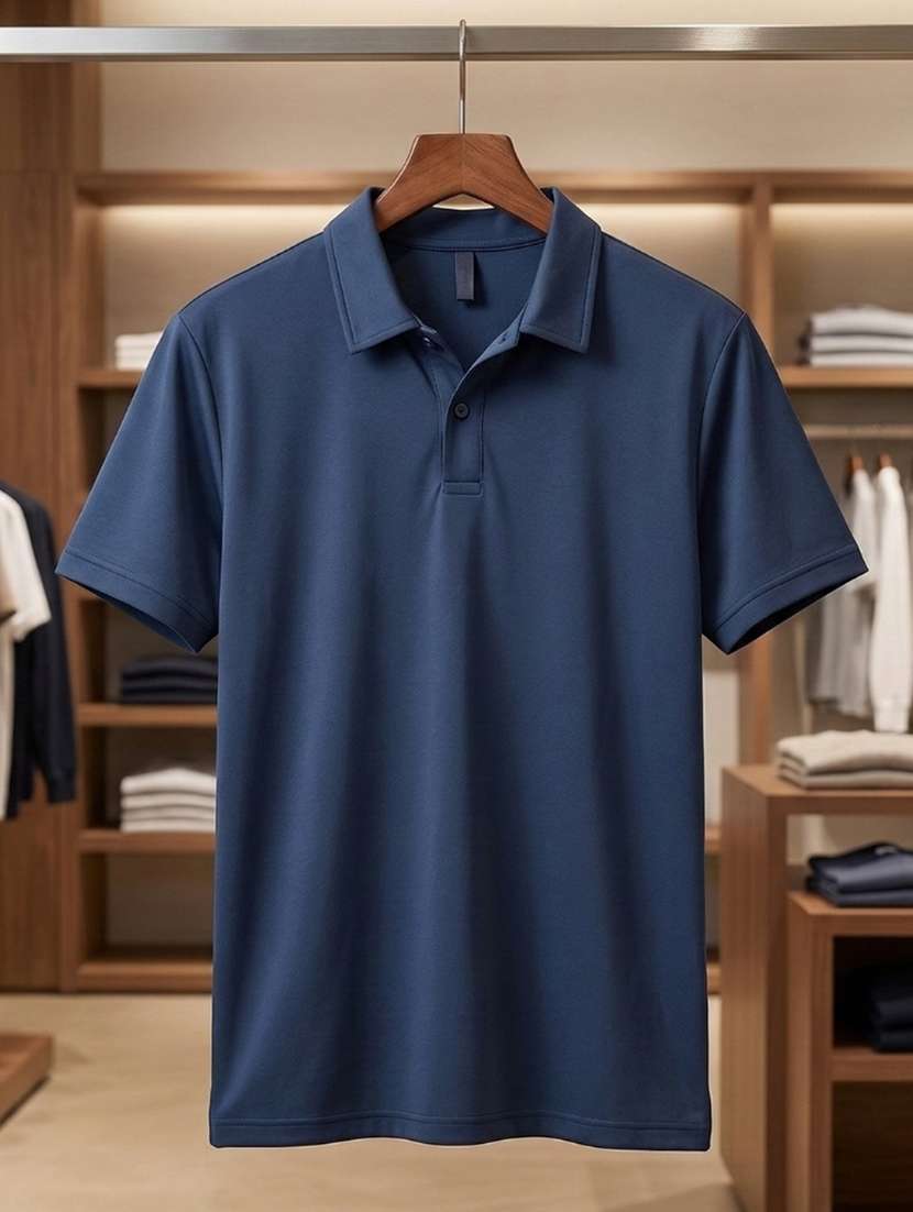 men solid short sleeve regular fit polo t-shirt - 22460629 -  Standard Image - 4