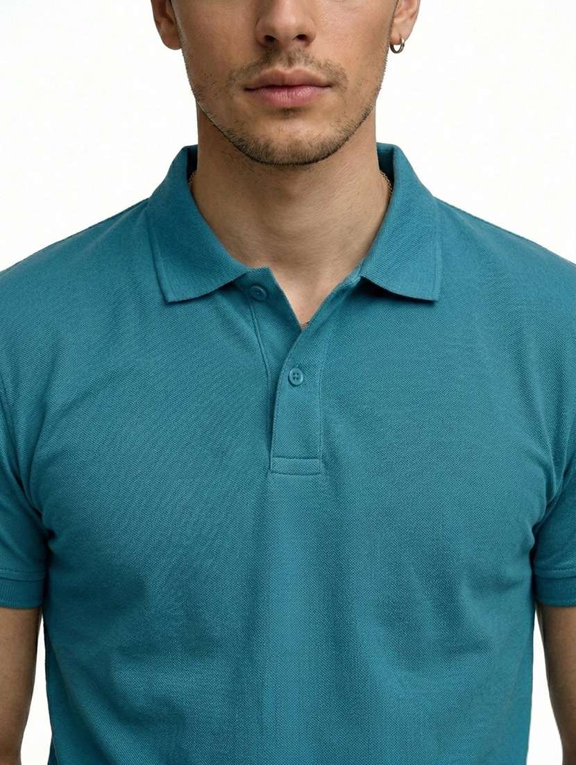 men solid short sleeve regular fit polo t-shirt - 22460633 -  Standard Image - 1