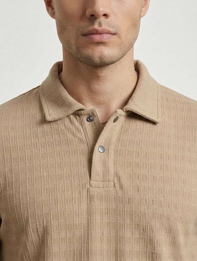 men self design short sleeve regular fit polo t-shirt - 22460647 -  Standard Image - 1