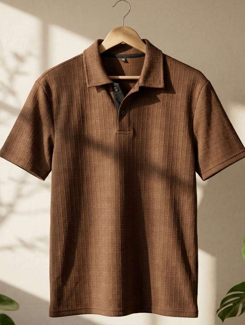 men self design short sleeve regular fit polo t-shirt - 22460649 -  Standard Image - 4