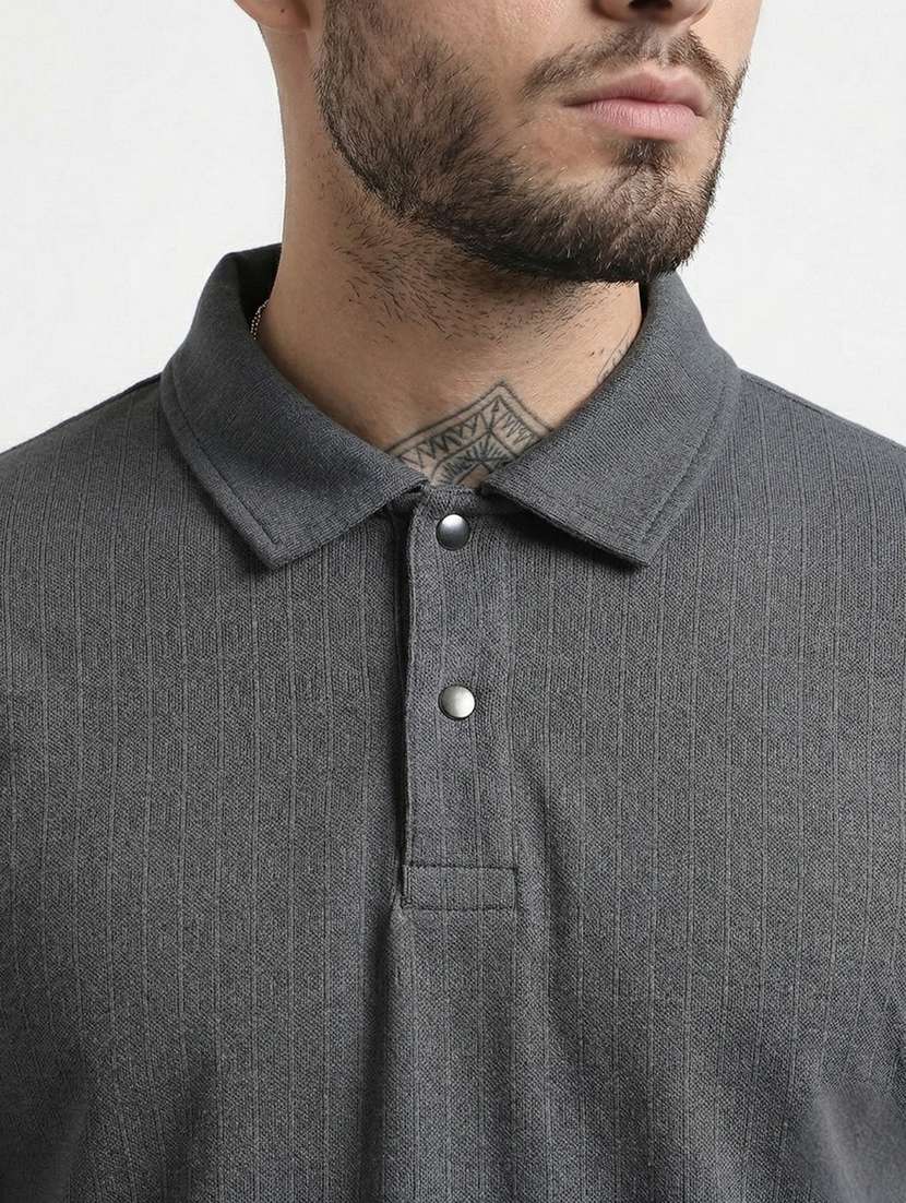 men self design short sleeve regular fit polo t-shirt - 22460650 -  Standard Image - 1