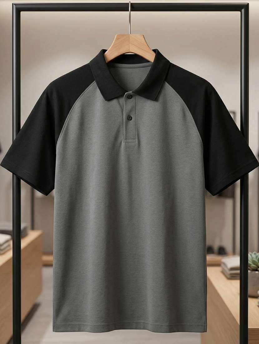 men color block short sleeve regular fit polo t-shirt - 22460660 -  Standard Image - 4
