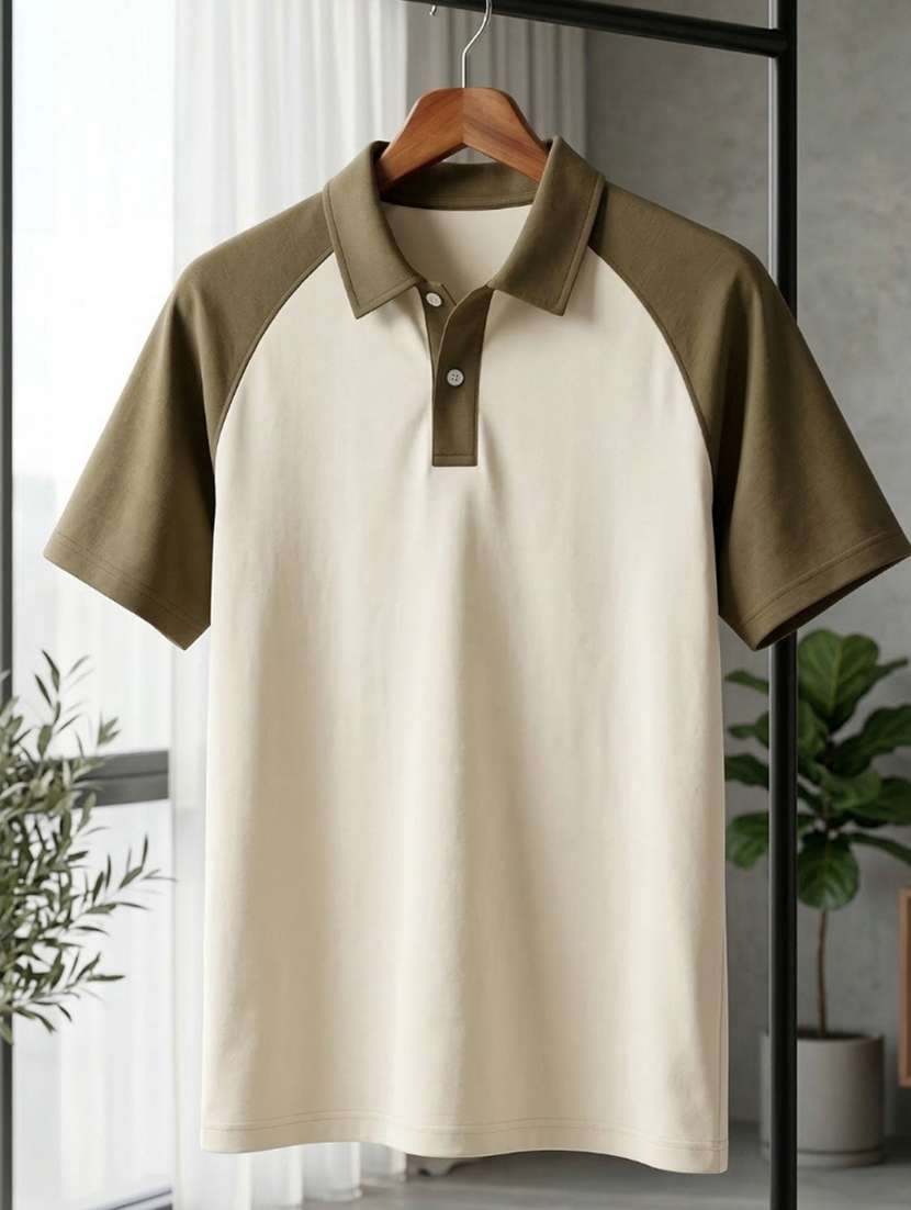 men color block short sleeve regular fit polo t-shirt - 22460661 -  Standard Image - 4