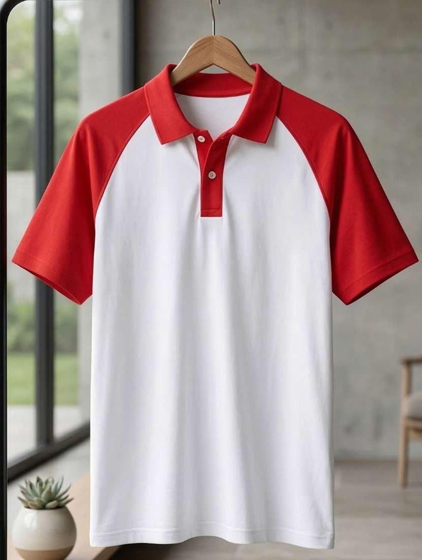 men color block short sleeve regular fit polo t-shirt - 22460662 -  Standard Image - 4