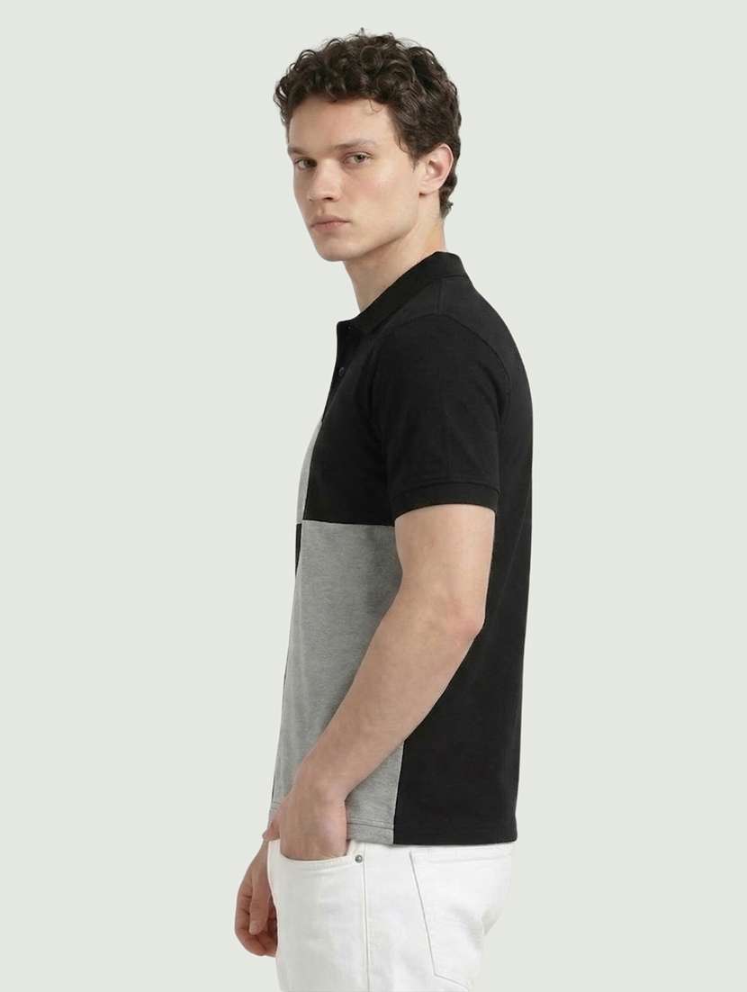 men color block short sleeve regular fit polo t-shirt - 22460684 -  Standard Image - 1